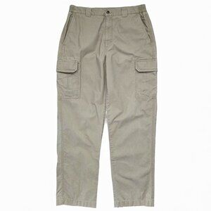 L.L. Bean Tropic-Weight Cargo Pants Men's Khaki Stretch Waist Light Weight 34x32